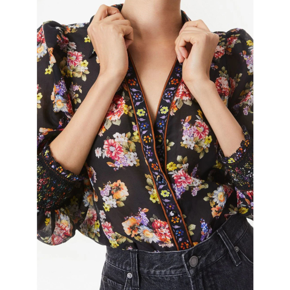 alice + olivia Cosima floral-print shirt